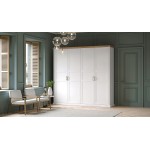 Ντουλάπα τετράφυλλη Tahoma 4D-Leuko