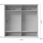 Ντουλάπα τετράφυλλη Tahoma 4D-Leuko