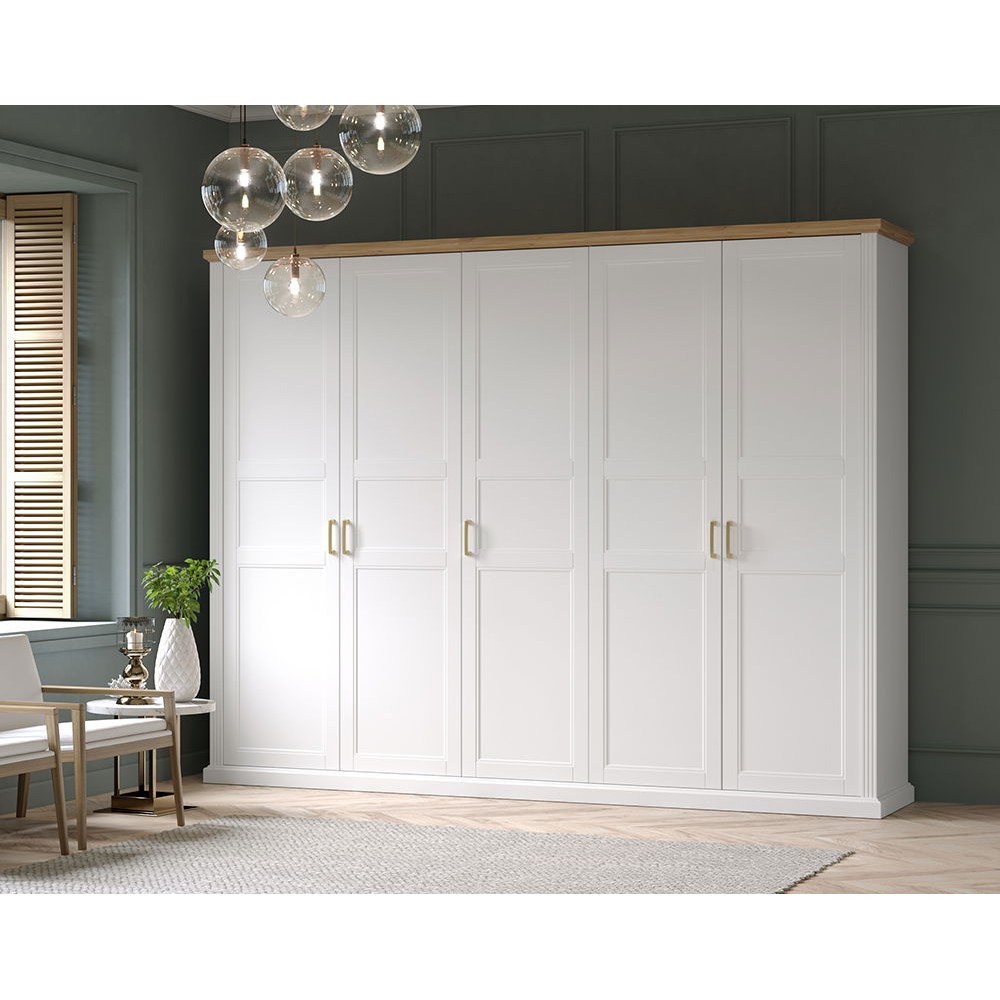 Ντουλάπα πεντάφυλλη Tahoma 5D-Leuko