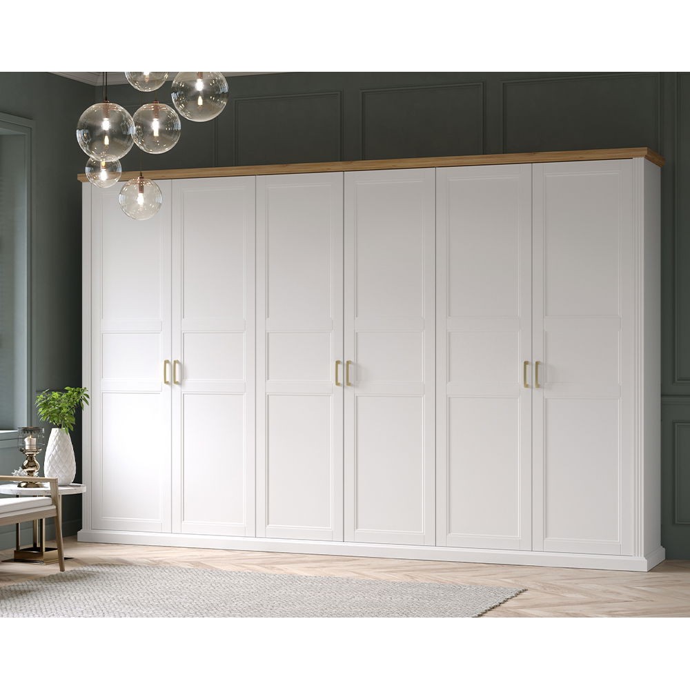 Ντουλάπα εξάφυλλη Tahoma 6D-Leuko