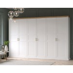 Ντουλάπα εξάφυλλη Tahoma 6D-Leuko