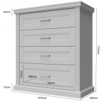 Συρταριέρα Tahoma 4S-Leuko