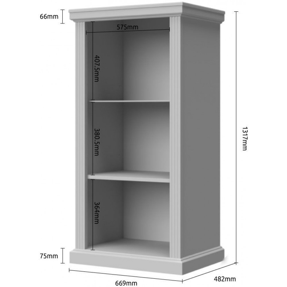 Βιτρίνα χαμηλή Tahoma 2D-Leuko
