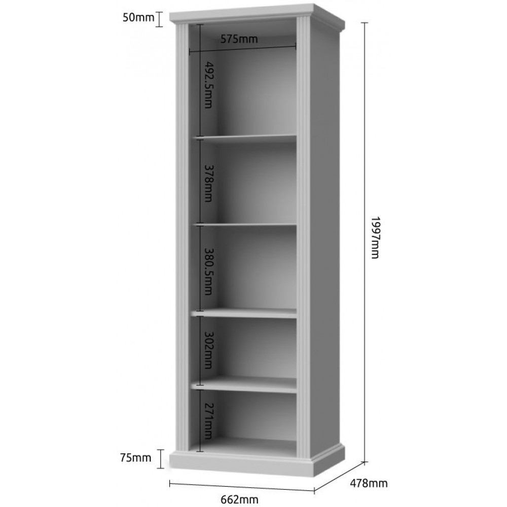 Βιτρίνα ψηλή Tahoma 2D-Leuko