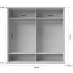 Ντουλάπα τετράφυλλη Tahoma 4D 236x59x227