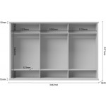 Ντουλάπα εξάφυλλη Tahoma 6D 346x59x227
