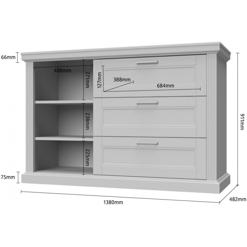 Τουαλέτα Tahoma 1D3S 138x48x91