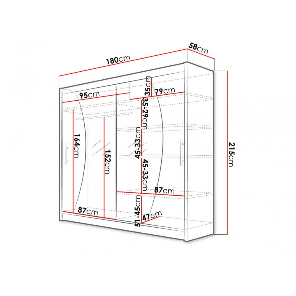 Ντουλάπα London IX συρόμενη-Fusiko