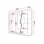 Ντουλάπα London IX συρόμενη-Fusiko