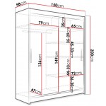 Ντουλάπα Westa I συρόμενη-Leuko