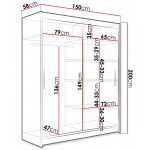 Ντουλάπα Westa I συρόμενη-Cappuccino