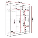 Ντουλάπα Westa VI συρόμενη-Leuko