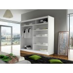 Ντουλάπα Talin III συρόμενη-Mavro-Lefko