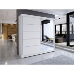 Ντουλάπα Talin III συρόμενη-Mavro-Lefko