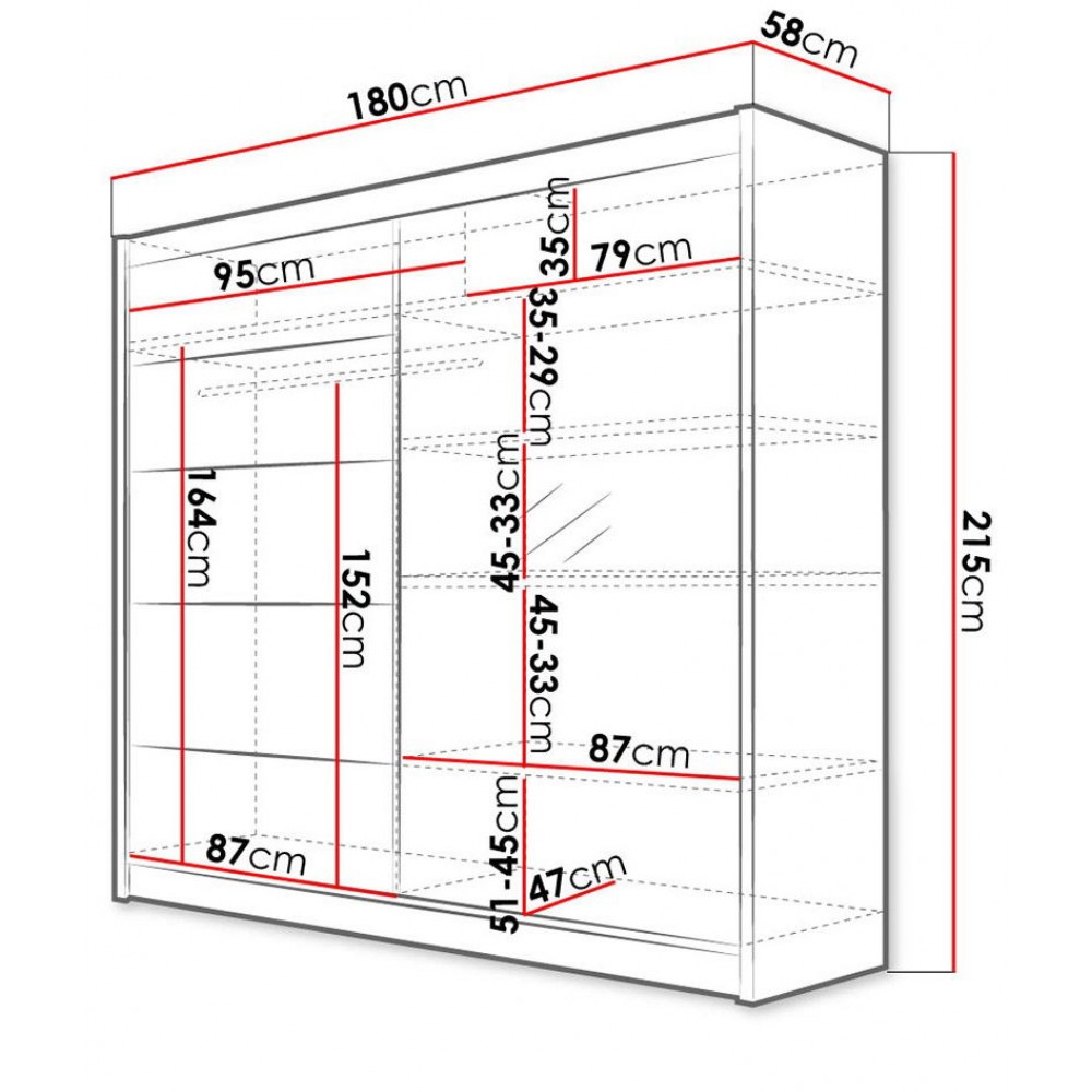 Ντουλάπα Talin III συρόμενη-Mauro