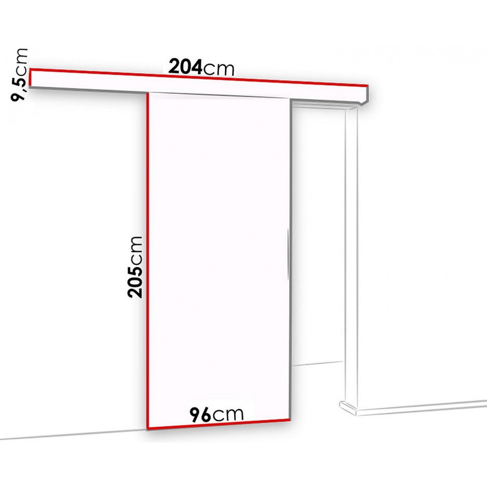 Συρόμενη πόρτα Malibu-Karudi-Μήκος: 96 εκ.