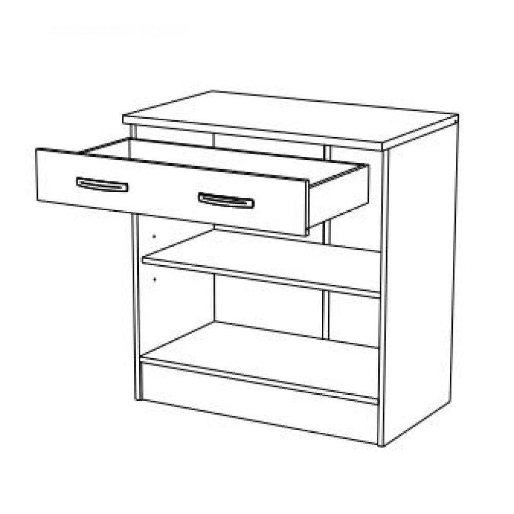 Πάγκος κουζίνας με συρτάρι και δίφυλλο ντουλάπι Remi