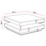 Τραπεζάκι σαλονιού Nenani 70x70x34