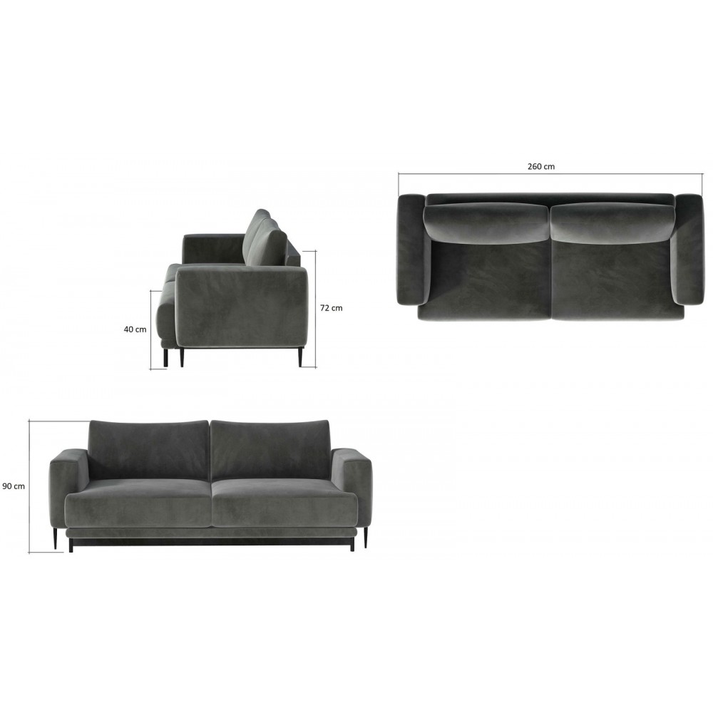 Καναπές - κρεβάτι Pamalia-Gkri Anoixto