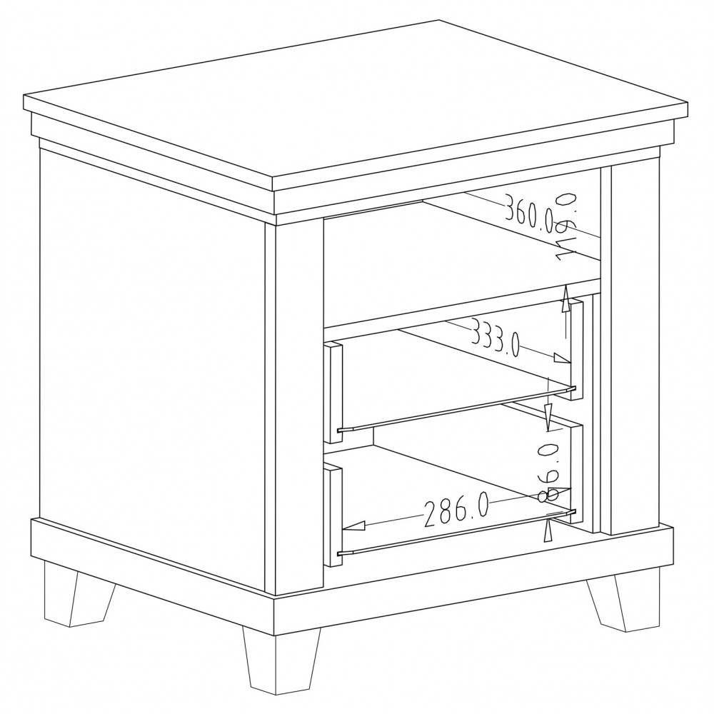 Κομοδίνο Capel 52x42x54