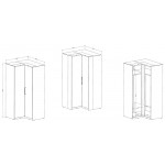 Γωνιακή ντουλάπα Prime-Fusiko