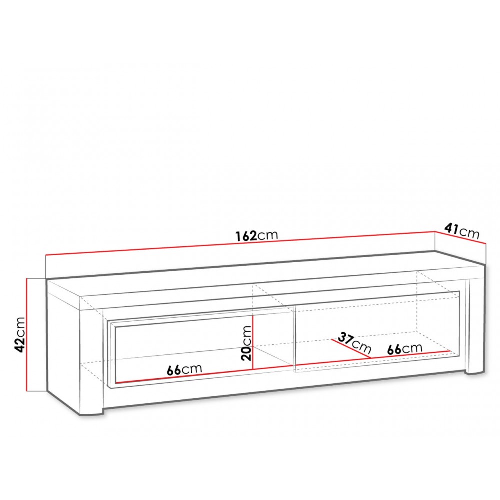 Έπιπλο τηλεόρασης Livinio-Μήκος: 162 εκ.