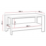 Τραπεζάκι σαλονιού Mediolan-Μήκος: 120 εκ.