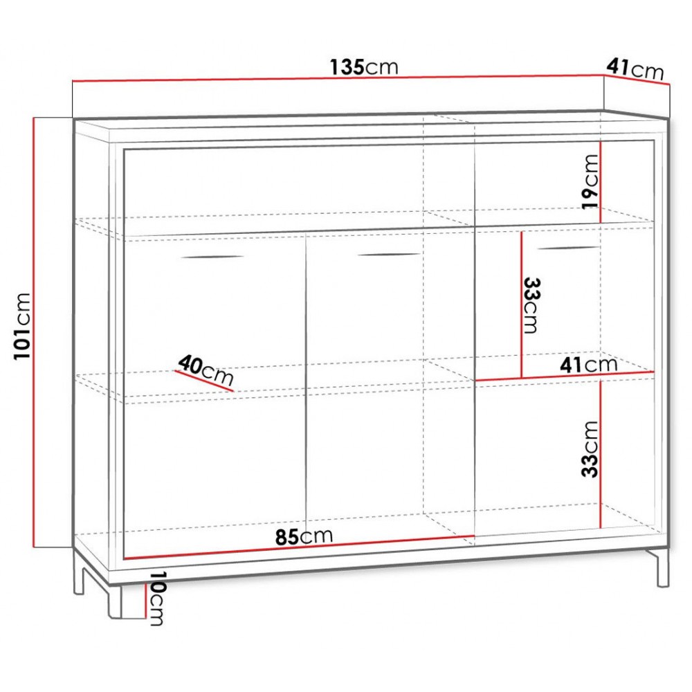 Μπουφές Mediolan AT07-Fusiko Special-Με ποδαρικό