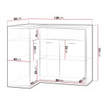 Γωνιακός μπουφές Mediolan 15K-Fusiko-Αριστερή-Χωρίς ποδαρικό