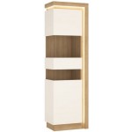 Βιτρίνα ψηλή Lynx 1D-Aristera-Fusiko-Leuko