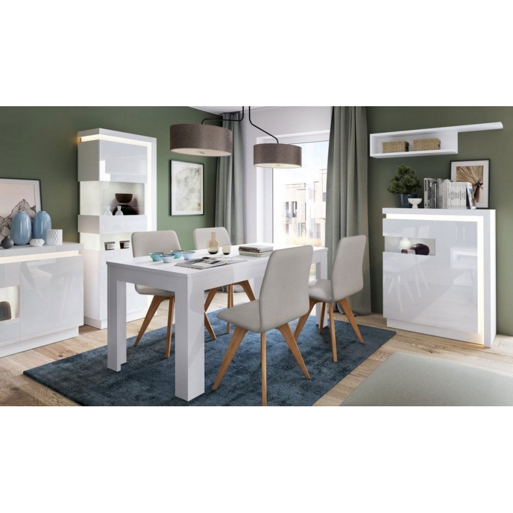 Βιτρίνα ψηλή Lynx 1D-Aristera-Leuko