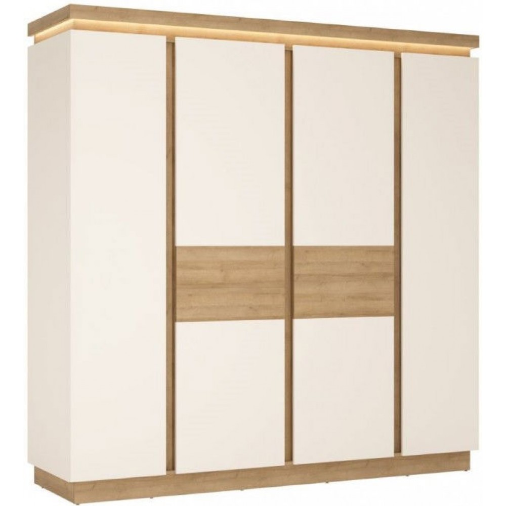 Ντουλάπα Lynx τετράφυλλη-Fusiko-Leuko