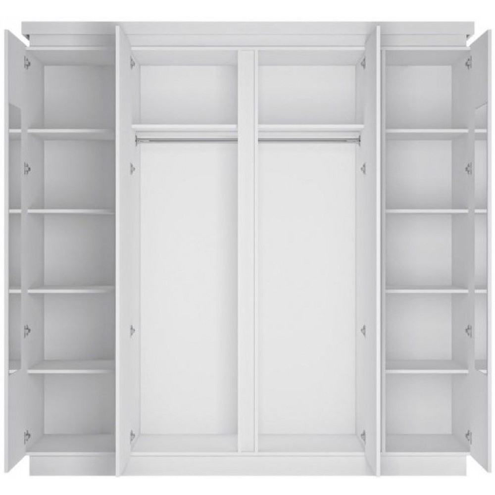 Ντουλάπα Lynx τετράφυλλη-Leuko