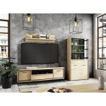 Έπιπλο τηλεόρασης Mediolan-Fusiko-Μήκος: 181 εκ.-Με ποδαρικό