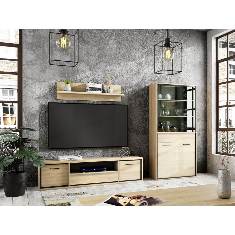 Έπιπλο τηλεόρασης Mediolan-Fusiko-Μήκος: 181 εκ.-Χωρίς ποδαρικό