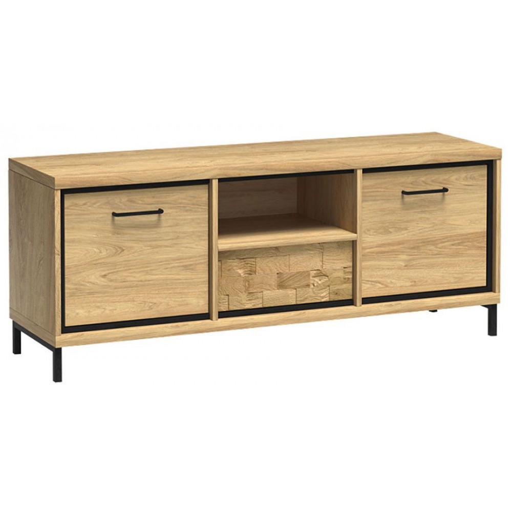 Έπιπλο τηλεόρασης Mediolan-Fusiko Special-Μήκος: 139 εκ.-Με ποδαρικό