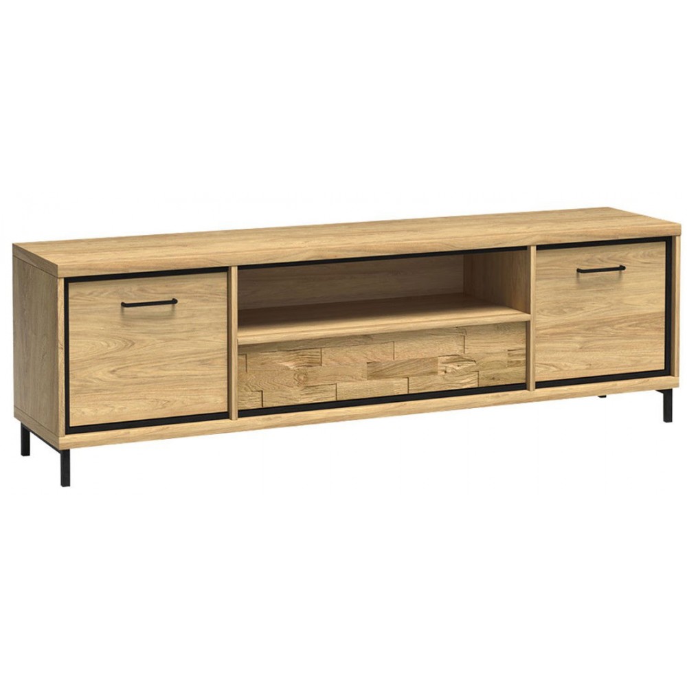 Έπιπλο τηλεόρασης Mediolan-Fusiko Special-Μήκος: 181 εκ.-Με ποδαρικό