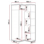 Γωνιακή ντουλάπα Mediolan