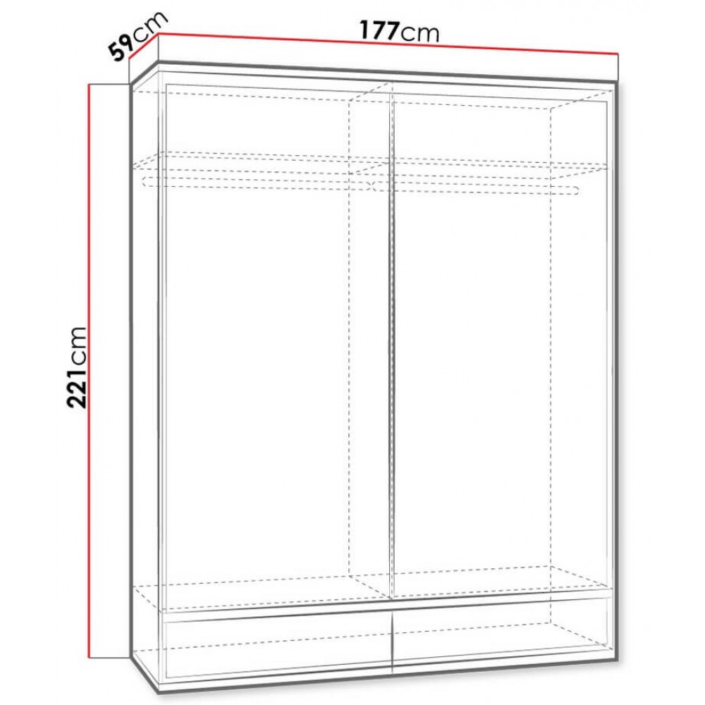 Ντουλάπα συρόμενη Mediolan-Fusiko Special