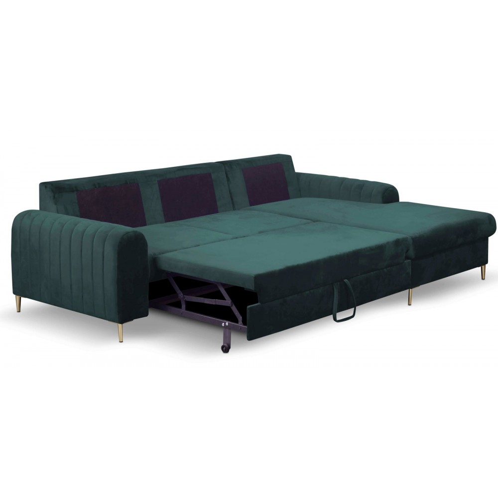 Γωνιακός καναπές Monte-Prasino-Deksia