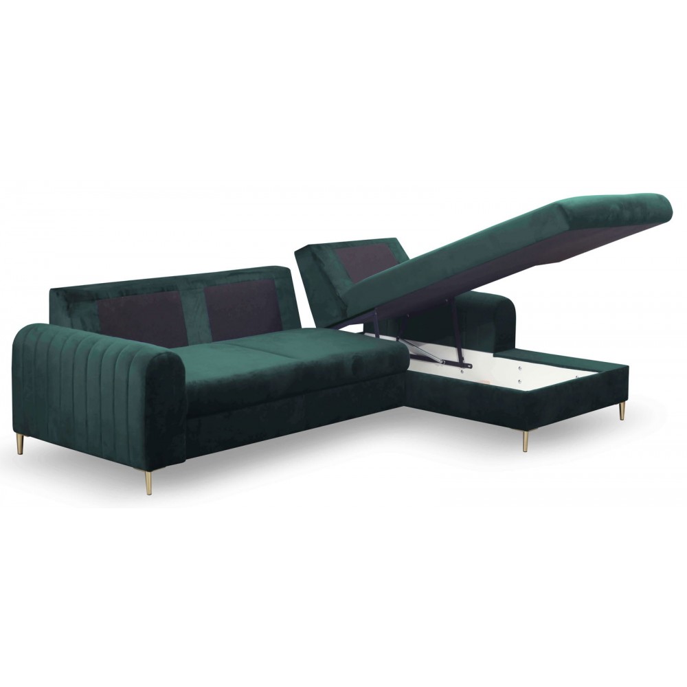 Γωνιακός καναπές Monte-Prasino-Deksia