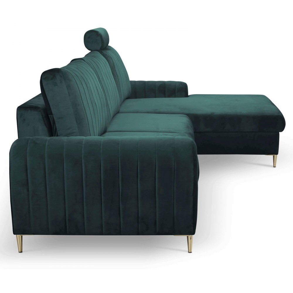 Γωνιακός καναπές Monte-Prasino-Deksia