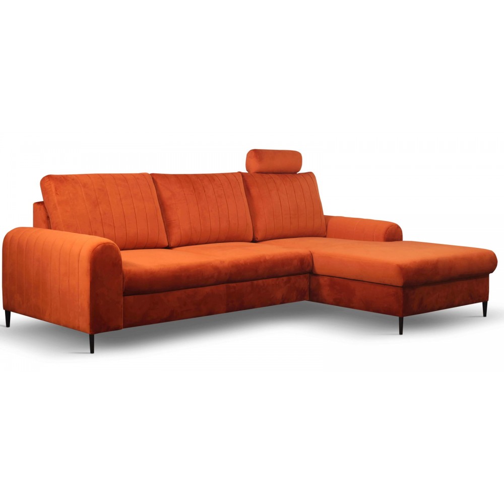 Γωνιακός καναπές Monte-Portokali-Deksia