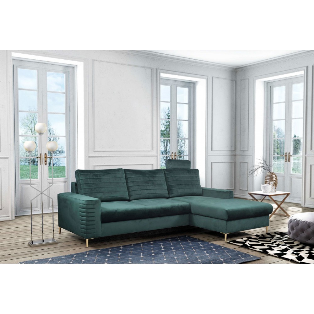 Γωνιακός καναπές Consuegra-Prasino