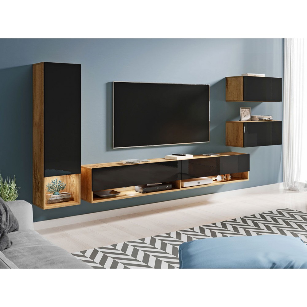 Σύνθετο σαλονιού Amadeo-Fusiko-Mavro