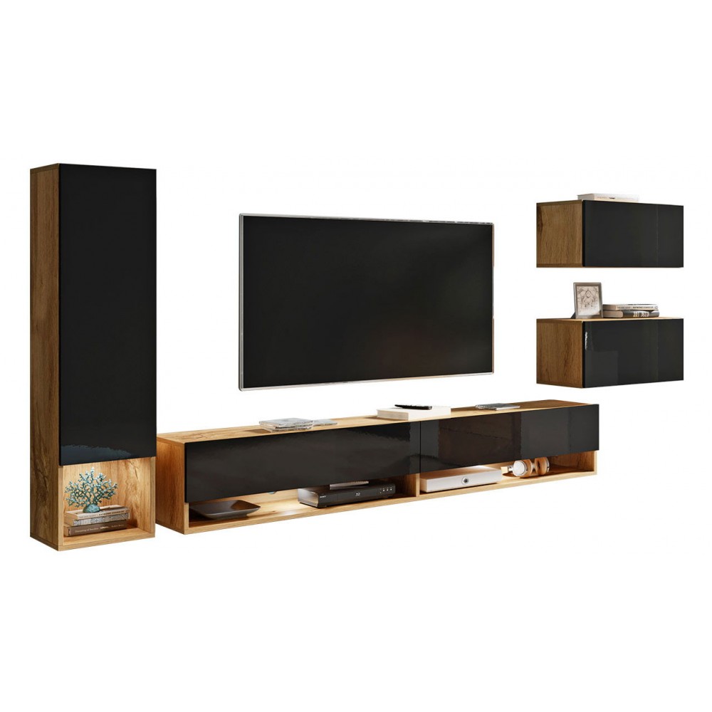 Σύνθετο σαλονιού Amadeo-Fusiko-Mavro