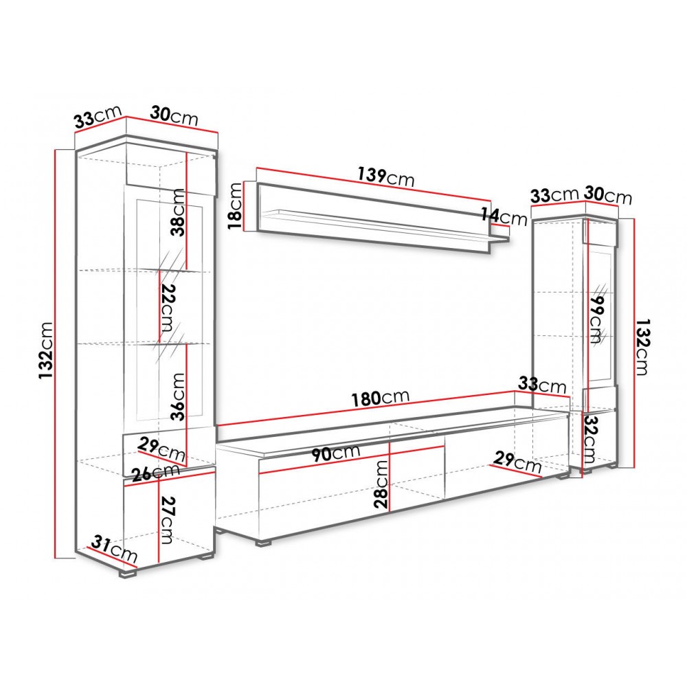 Σύνθετο σαλονιού Vera II-Fusiko