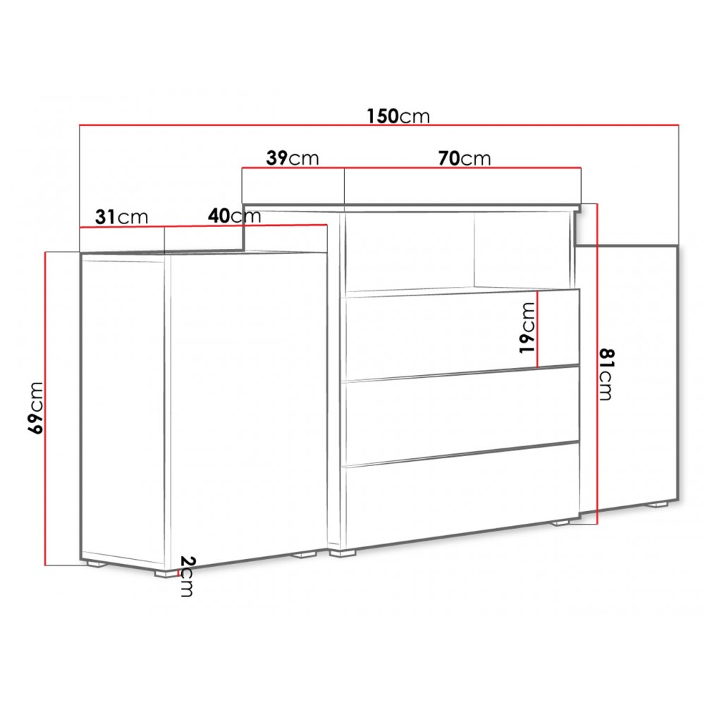 Μπουφές Urban III-Fusiko-Leuko