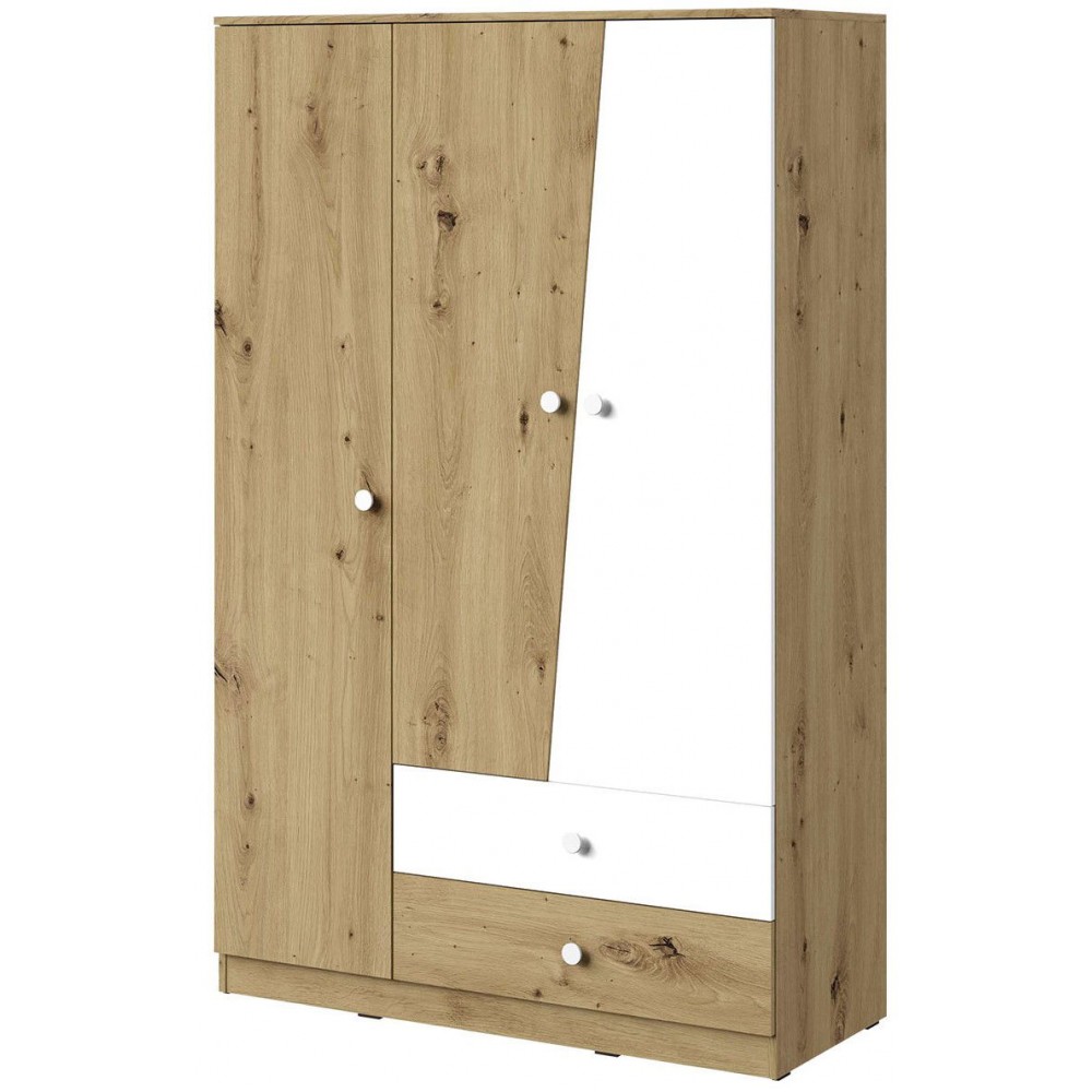 Ντουλάπα Nero 03 Τρίφυλλη-Fusiko-Leuko