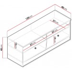 Έπιπλο τηλεόρασης Nero 08-Fusiko-Leuko